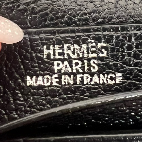 HERMES BEARN VEAU SWIFT LEATHER LONG BIFOLD WALLET IN BLACK - Picture 16 of 16